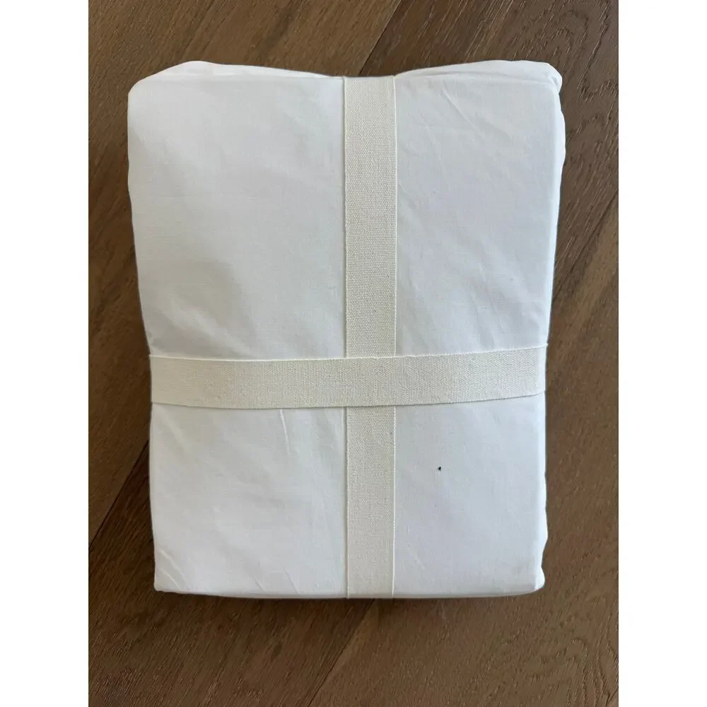 Pottery Barn Everyday Percale Duvet Cover Full Queen White New